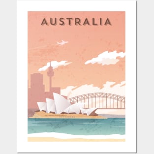 Australia. Retro travel poster Posters and Art